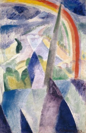 The Spire of Notre-Dame by Robert Delaunay Oil Painting