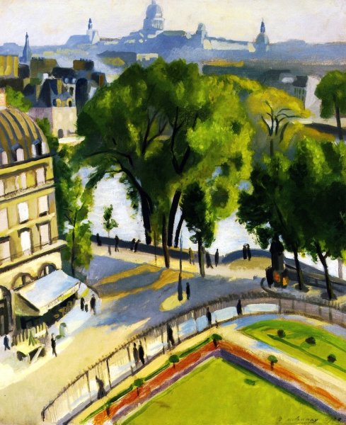 Main Product Photo of View of the Quai de Louvre Painting by Robert Delaunay