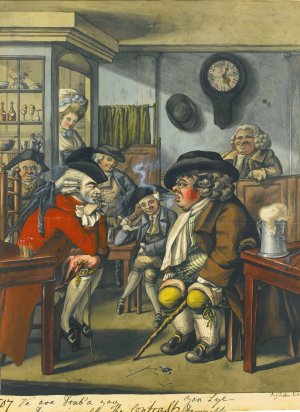 The Contrast by Robert Dighton Oil Painting