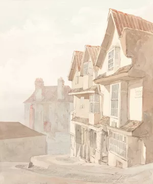 Street with Buildings by Robert Dixon Oil Painting
