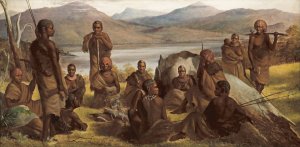 Group of natives of Tasmania by Robert Dowling Oil Painting