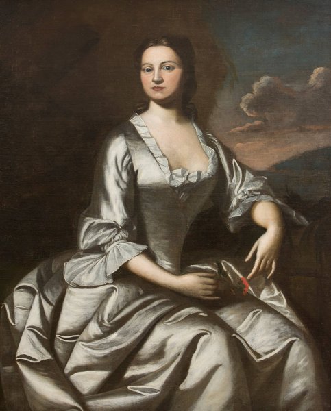 Mrs. John Banister  by Robert Feke - Hand-Painted Oil Painting Reproduction