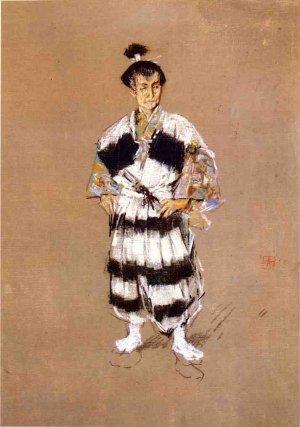 Japanese Samurai by Robert Frederick Blum Oil Painting