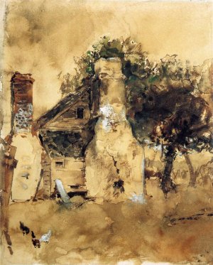 Old Powhatan Chimney by Robert Frederick Blum Oil Painting