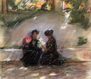 Repose by Robert Frederick Blum Oil Painting