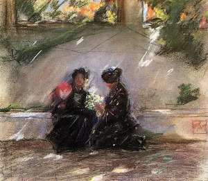 Repose Oil painting by Robert Frederick Blum