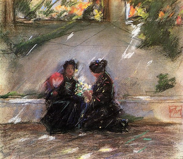 Repose by Robert Frederick Blum - Hand-Painted Oil Painting Reproduction