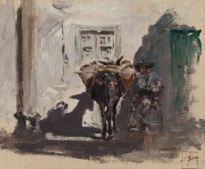 Spanish Muleteer by Robert Frederick Blum Oil Painting