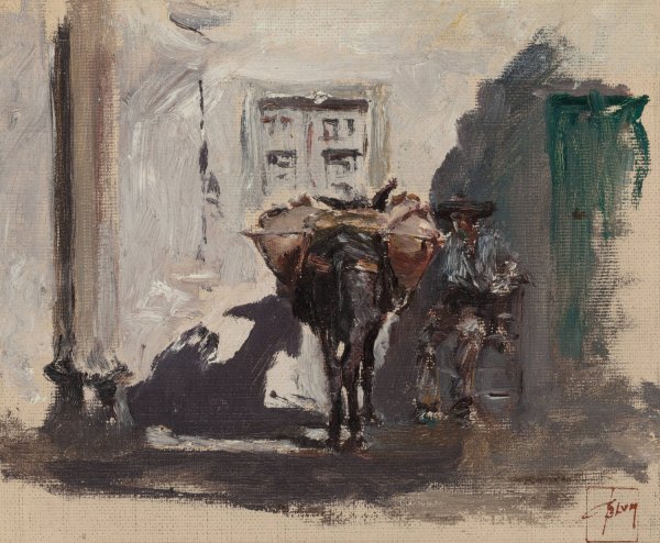 Spanish Muleteer  by Robert Frederick Blum - Hand-Painted Oil Painting Reproduction