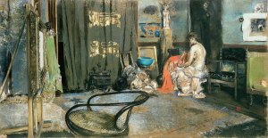 Studio of Robert F. Blum by Robert Frederick Blum Oil Painting