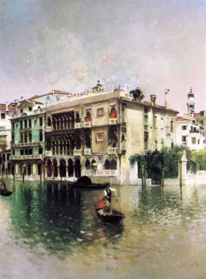 Venice, The Grand Canal by Robert Frederick Blum - Oil Painting Reproduction