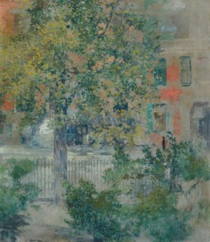 View from the Artist's Window, Grove Street by Robert Frederick Blum Oil Painting