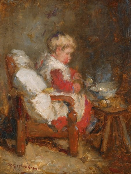 Hot Tatties by Robert Gemmell Hutchison - Hand-Painted Oil Painting Reproduction
