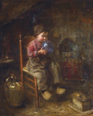 The Balloon by Robert Gemmell Hutchison Oil Painting
