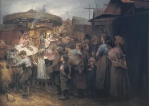 The Village Carnival by Robert Gemmell Hutchison Oil Painting