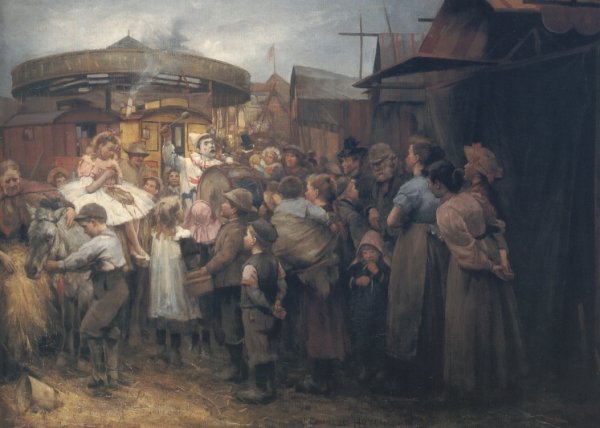 The Village Carnival by Robert Gemmell Hutchison - Hand-Painted Oil Painting Reproduction