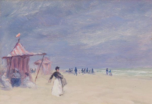 Paris Plage  by Robert Harris - Hand-Painted Oil Painting Reproduction