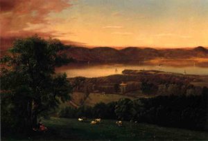 View of the Hudson from Sing-Sing, New York by Robert Havell Jr. Oil Painting