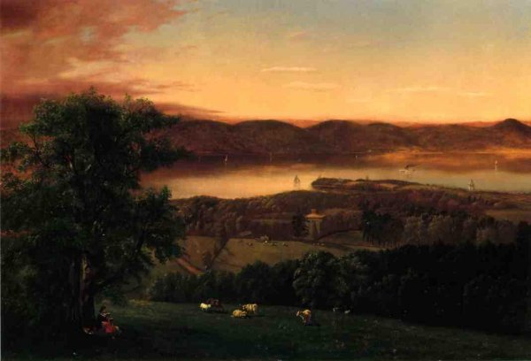 Main Product Photo of View of the Hudson from Sing-Sing, New York Painting by Robert Havell Jr.