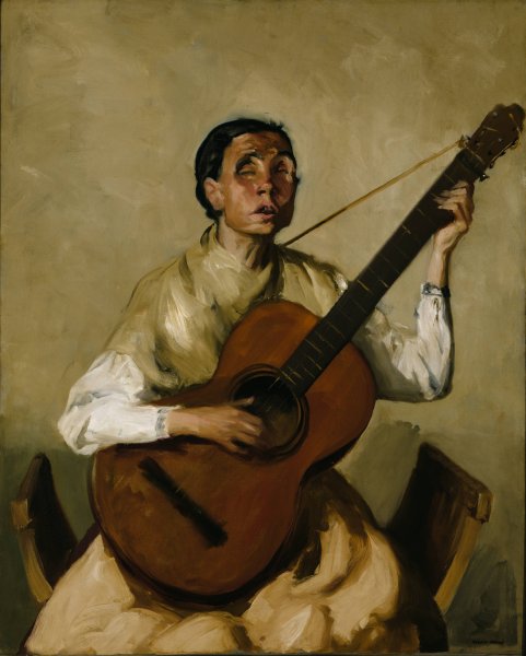 Blind Spanish Singer  by Robert Henri - Hand-Painted Oil Painting Reproduction