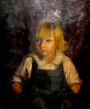 Boy in Blue Overalls painting by Robert Henri