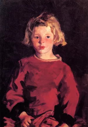 Bridget in Red by Robert Henri - Oil Painting Reproduction