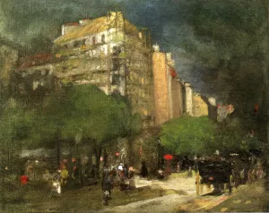 Cafe du Dome also known as On the Boulevard Montparnasse Oil painting by Robert Henri