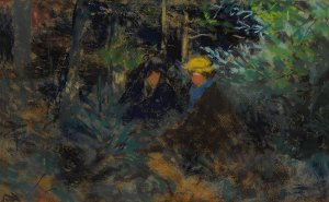 Conversation in the Forest by Robert Henri Oil Painting