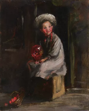 Cori with a Balloon by Robert Henri - Oil Painting Reproduction