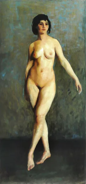 Figure en Mouvement by Robert Henri Oil Painting