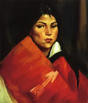 Indian Girl by Robert Henri - Oil Painting Reproduction