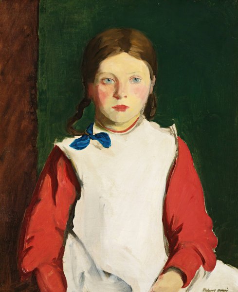 Little Irish Girl by Robert Henri - Hand-Painted Oil Painting Reproduction