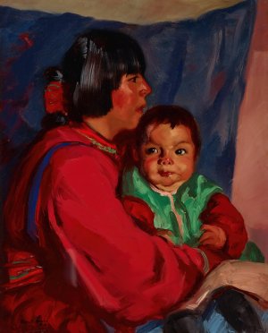 Maria and Baby by Robert Henri Oil Painting