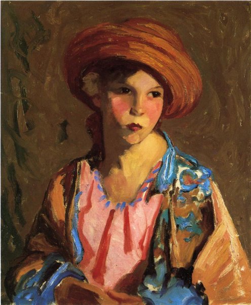 Main Product Photo of Mildred-O Hat Painting by Robert Henri