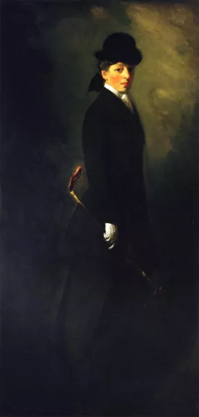 Portrait of Miss Leora Dryer in Riding Custume Oil painting by Robert Henri