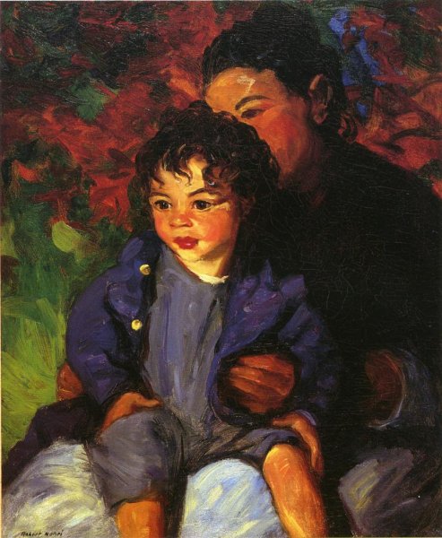 Main Product Photo of Sammy and His Mother Painting by Robert Henri