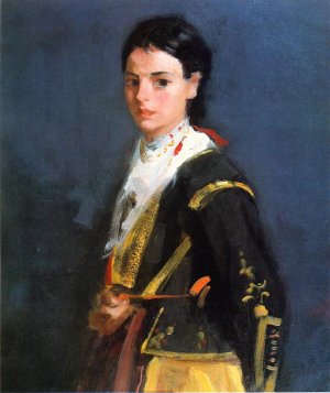 Segovia Girl, Half-Length Oil painting by Robert Henri