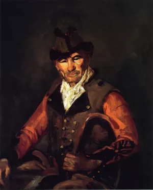 Segovia Man in Fur-Trimmed Hat by Robert Henri - Oil Painting Reproduction