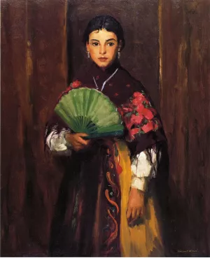 Spanish Girl of Segovia also known as Peasant Girl of Segovia by Robert Henri - Oil Painting Reproduction