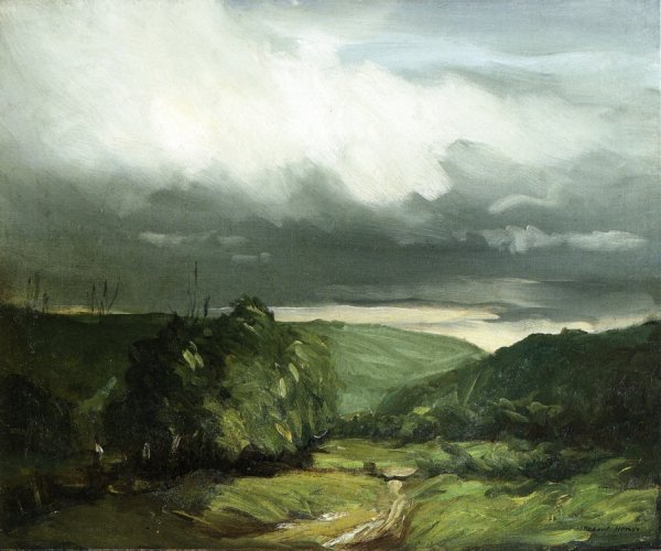 Storm Weather - Wyoming Valley by Robert Henri - Hand-Painted Oil Painting Reproduction