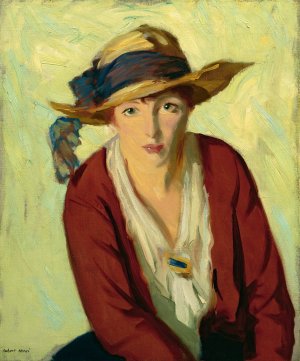 The Beach Hat by Robert Henri Oil Painting