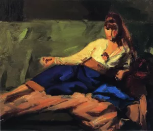 The Lounge also known as Figure on a Couch Oil painting by Robert Henri