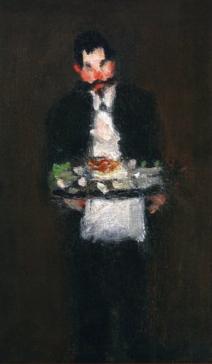 The Waiter Oil painting by Robert Henri