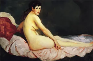 Viv Reclining also known as Nude by Robert Henri Oil Painting
