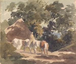Reminiscence of Gainsborough by Robert Hills Oil Painting