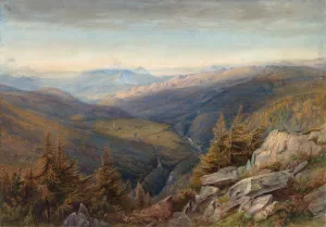 Mountain View by Robert J. Pattison Oil Painting