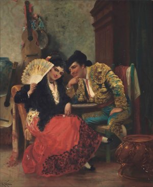 Courtship by Robert Kemm Oil Painting