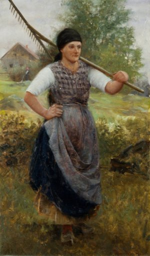 The Bohemian Peasant Girl by Robert Koehler Oil Painting