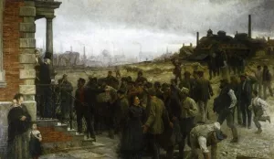 The Strike by Robert Koehler - Oil Painting Reproduction