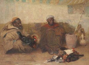 Two Men of Tangiers by Robert Lee Maccameron Oil Painting